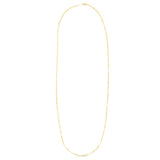 14K Gold Diamond Shape Mirror Chain