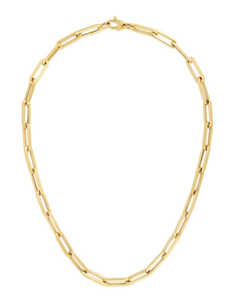 14K Gold 6.1mm Paperclip Chain 