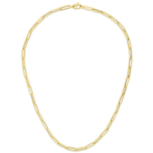 14K Gold 4.2mm Paperclip Chain 