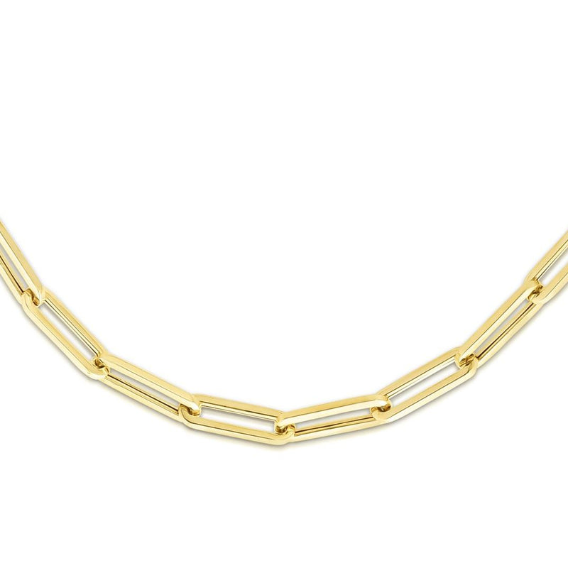 14K Gold 4.2mm Paperclip Chain 