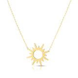 14K Gold Sunburst Necklace