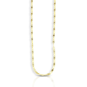 14K Gold 1.7mm Sparkle Valentino Chain 