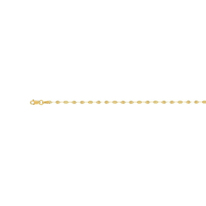 14K Gold 1.7mm Sparkle Valentino Chain 