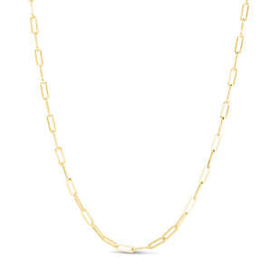 10K Gold 3.2mm Paperclip Chain