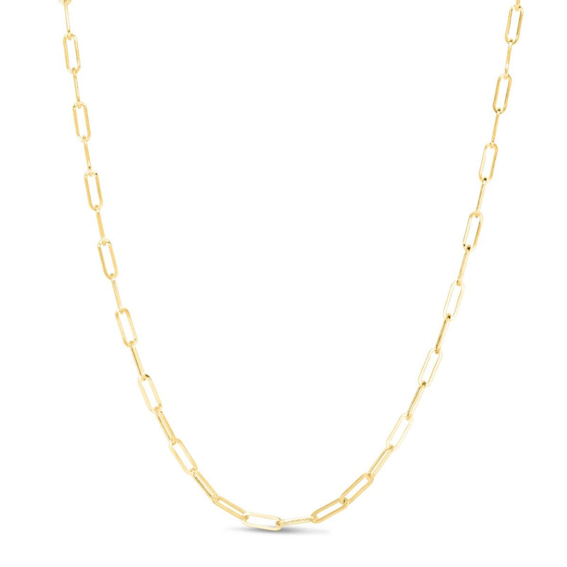 10K Gold 3.2mm Paperclip Chain