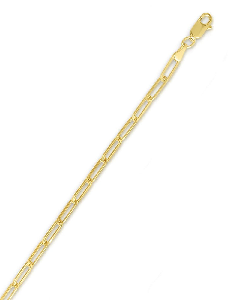 10K Gold 3.2mm Paperclip Chain