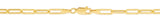 14K Gold 3.2mm Lite Paperclip Chain