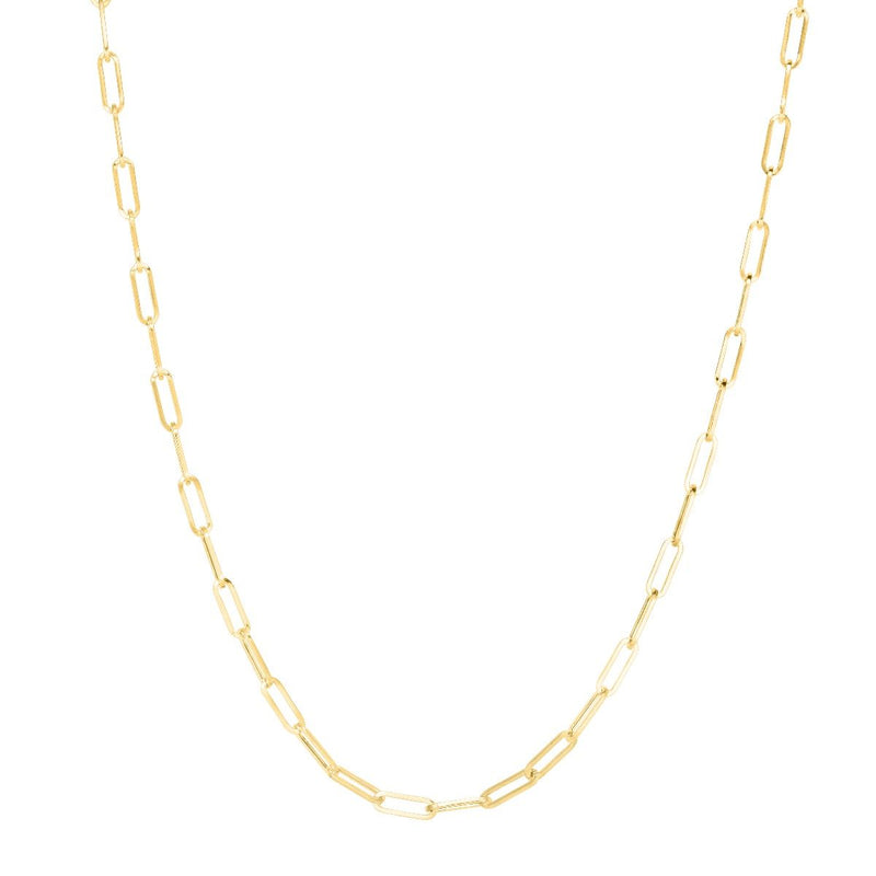 14K Gold 3.2mm Lite Paperclip Chain