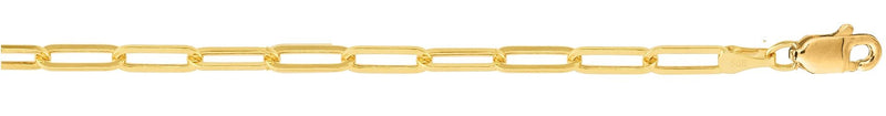14K Gold 3.2mm Lite Paperclip Chain