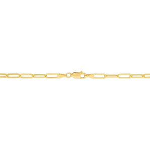 10K Gold 3.2mm Paperclip Chain