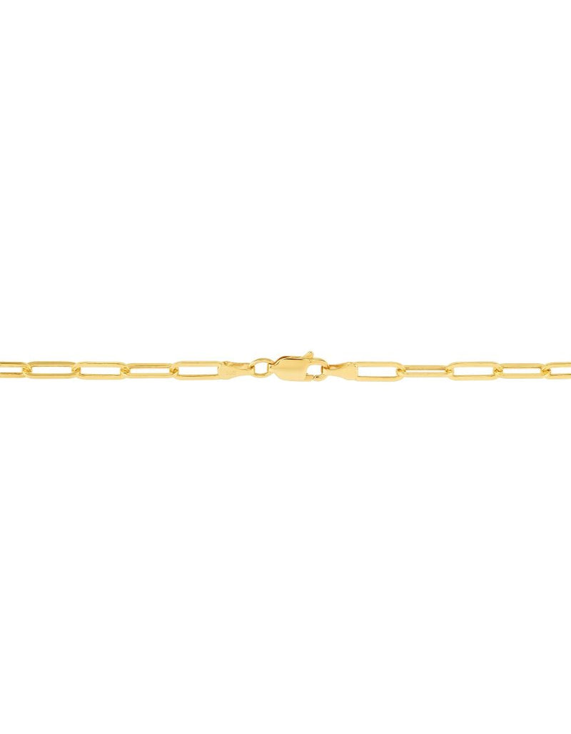 10K Gold 3.2mm Paperclip Chain