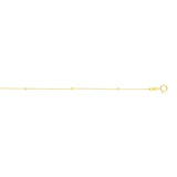14K Gold 1.5mm Polished Cube Saturn Chain 