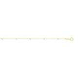 14K Gold 1.8mm Diamond Cut Bead Saturn Chain 