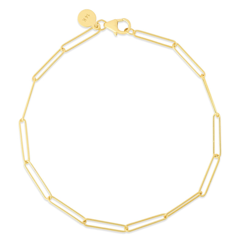 14K Lungo Paperclip Chain