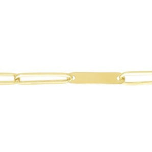 14K Paperclip Bar Fashion Chain