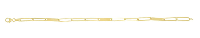14K Paperclip Bar Fashion Chain