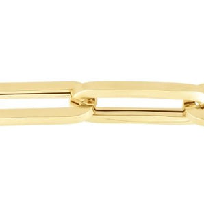 14K 9.6mm Paperclip Chain
