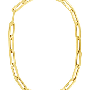 14K 9.6mm Paperclip Chain