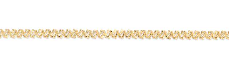 14K Gold Textured Fancy Chain