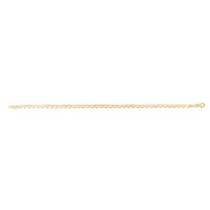 14K Gold Heart Link Chain