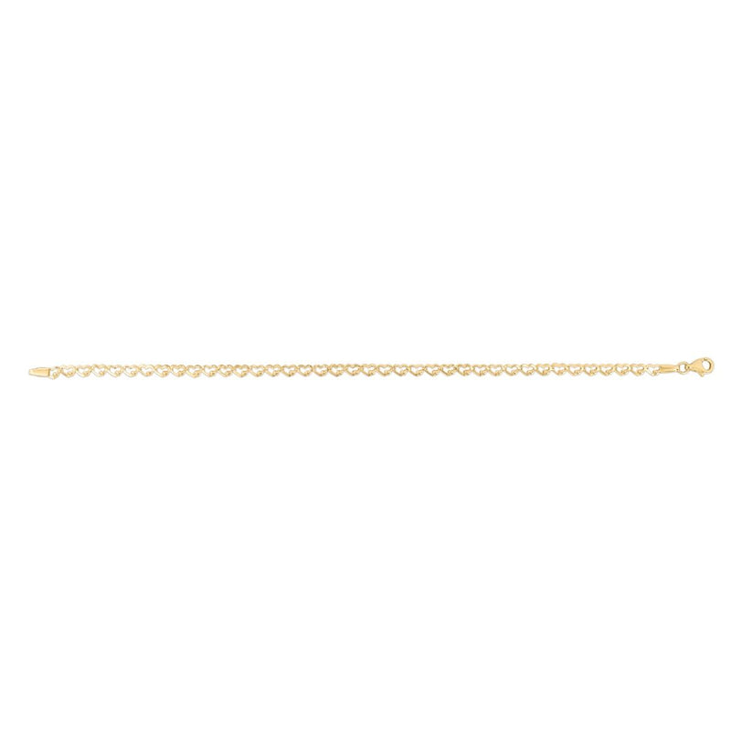 14K Gold Heart Link Chain
