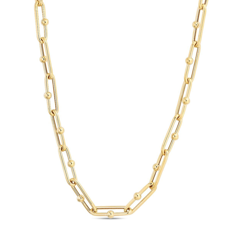 14K 7.2mm Elongated Jax Link Chain