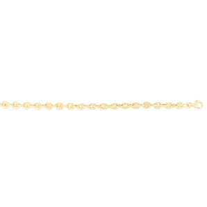 14K Puffed 5.4mm Mariner Chain