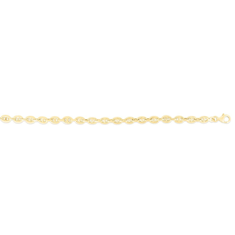 14K Puffed 5.4mm Mariner Chain