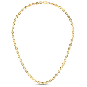 14K Puffed 5.4mm Mariner Chain