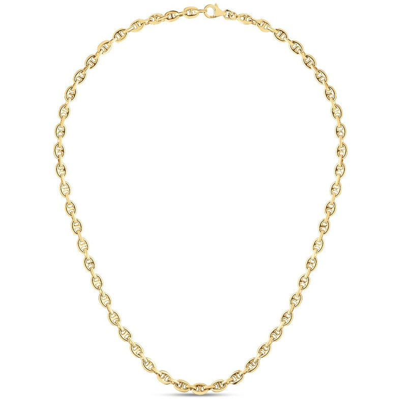 14K Puffed 5.4mm Mariner Chain