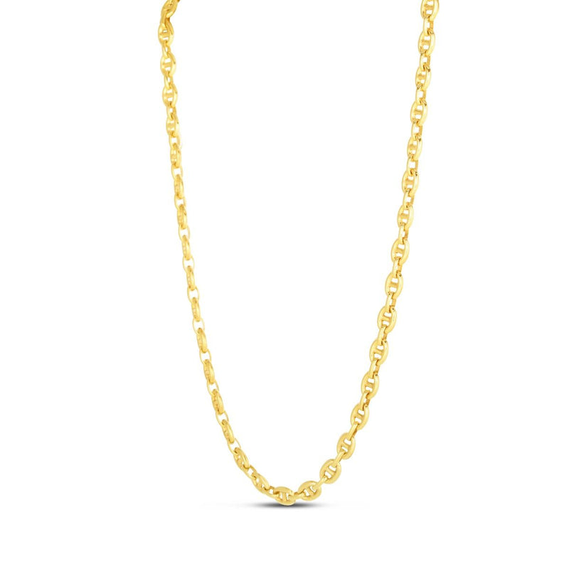 14K Puffed 5.4mm Mariner Chain