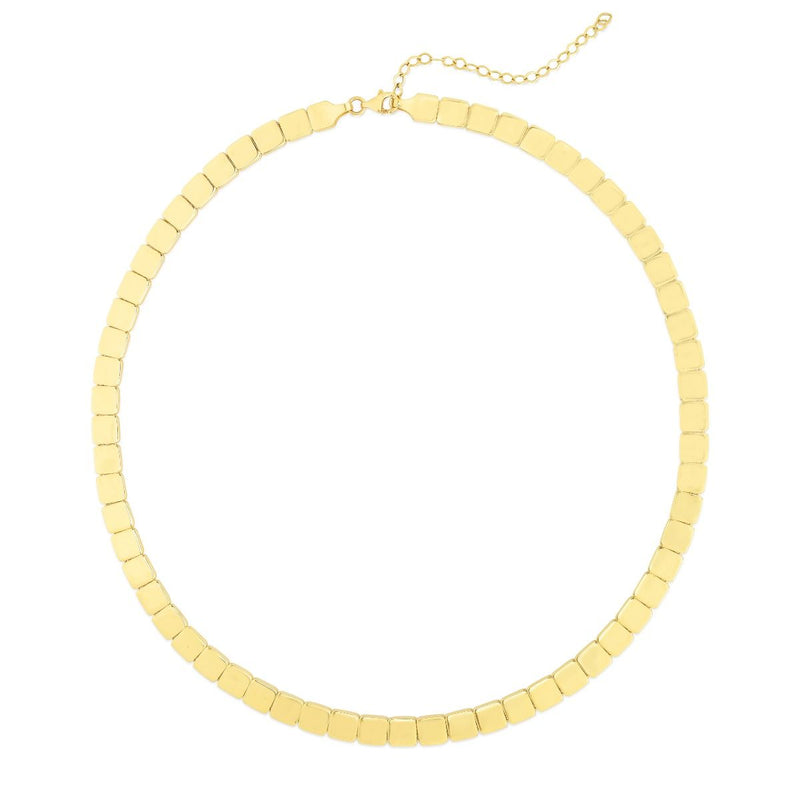14K Gold Cube Link Chain