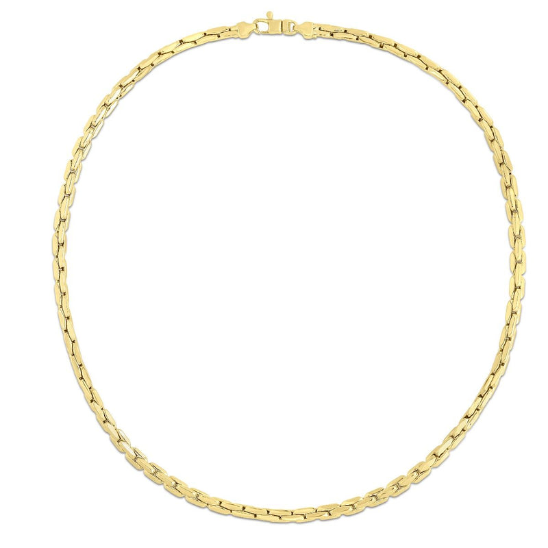 14K Gold Compressed Cable Link Chain
