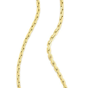 14K Gold Compressed Cable Link Chain
