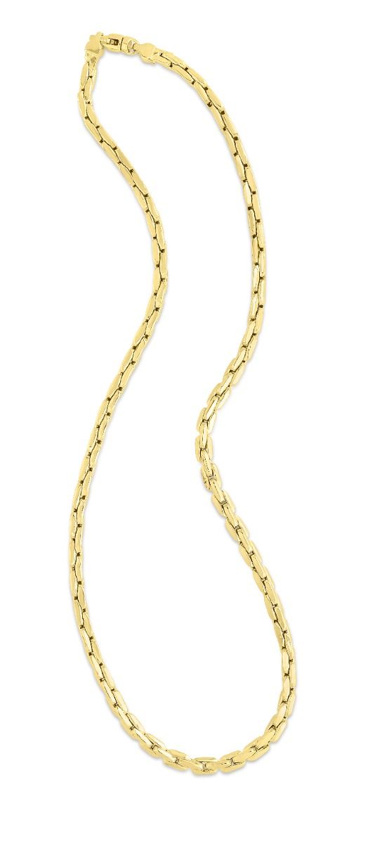 14K Gold Compressed Cable Link Chain