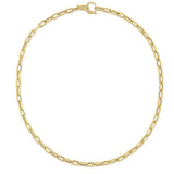 14K Gold Paperclip Toggle Link Chain