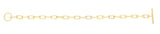 14K Gold Paperclip Toggle Link Chain