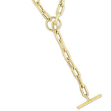 14K Gold Paperclip Toggle Link Chain