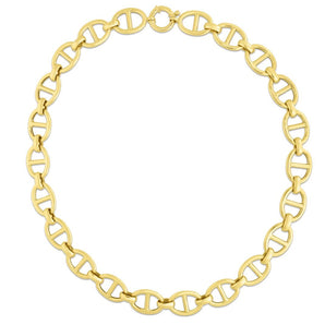14K Gold 13mm Mariner Link Chain