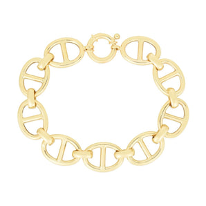14K Gold 13mm Mariner Link Chain
