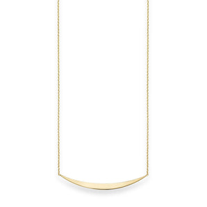 14K Gold Crescent Bar Necklace