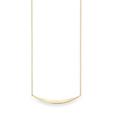 14K Gold Crescent Bar Necklace