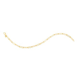 14K Alternating Bead Link Paperclip Chain
