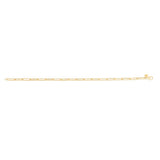 14K Alternating Bead Link Paperclip Chain