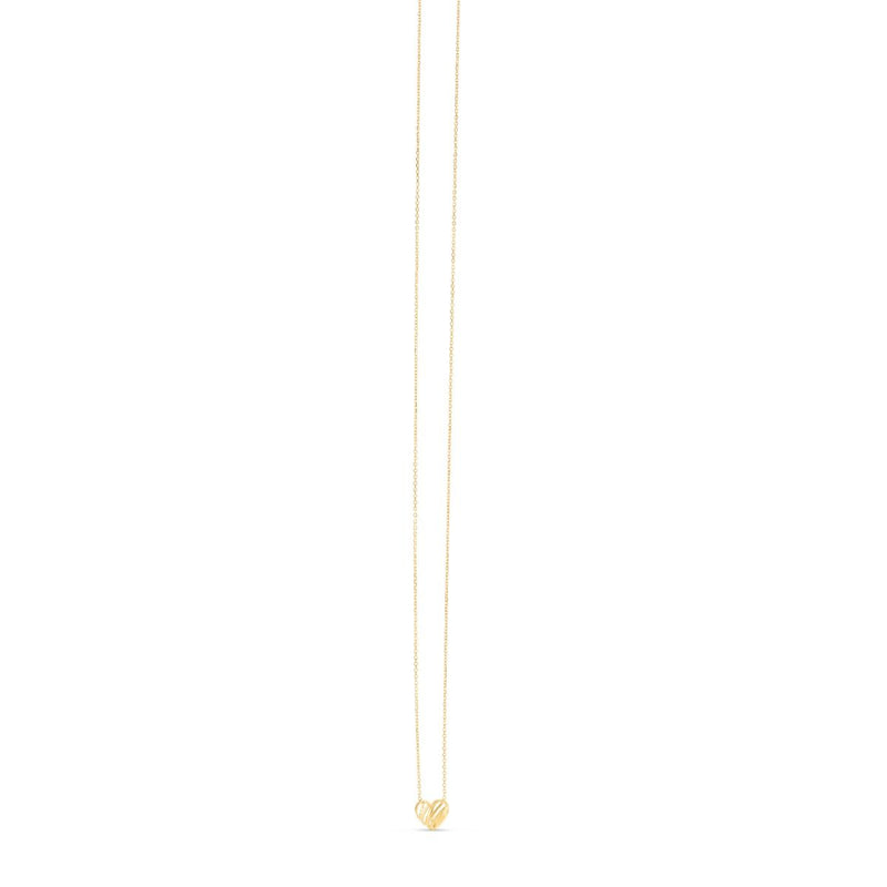14K Gold Scribbles Heart Necklace
