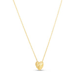 14K Gold Scribbles Heart Necklace