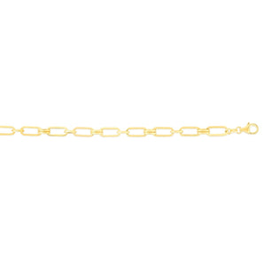 14K Paperclip Rondel Link Chain