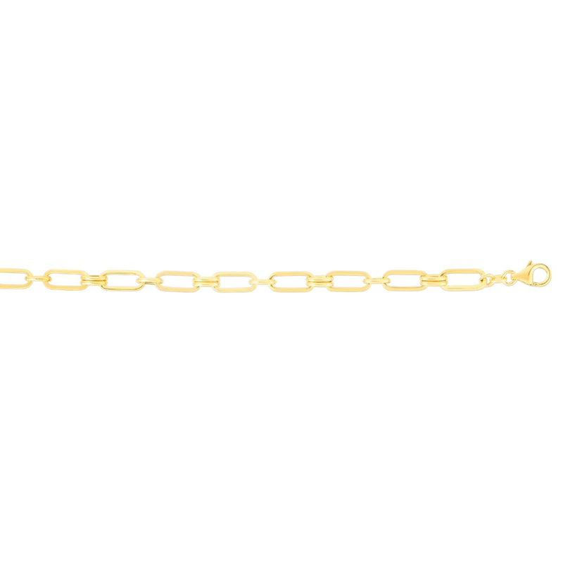 14K Paperclip Rondel Link Chain