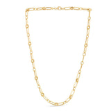 14K Paperclip Rondel Link Chain
