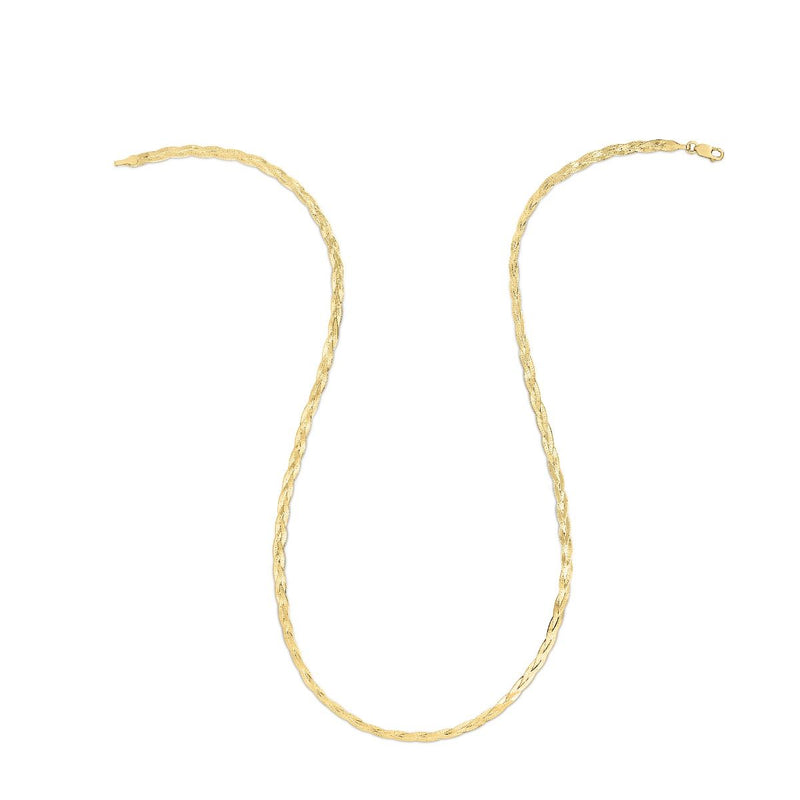 14K Braided Herringbone Chain